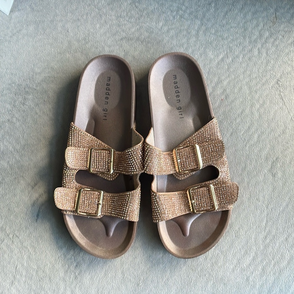 Rose gold Madden Girl sandals Size 8